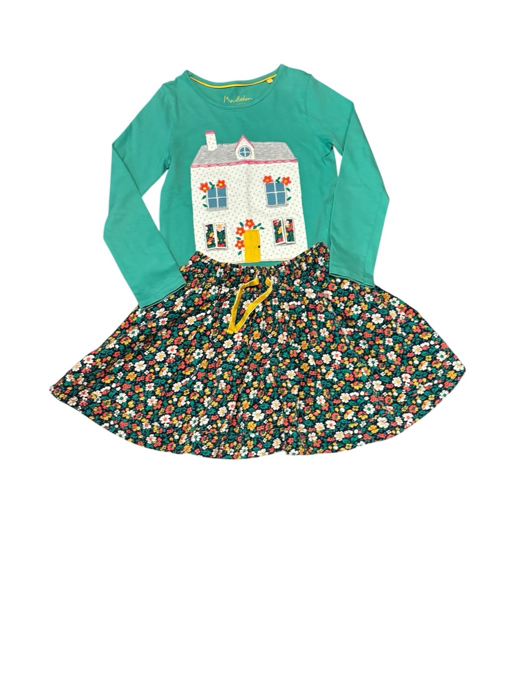 Mini Boden Corduroy Skirt/Shirt set, size 7/8